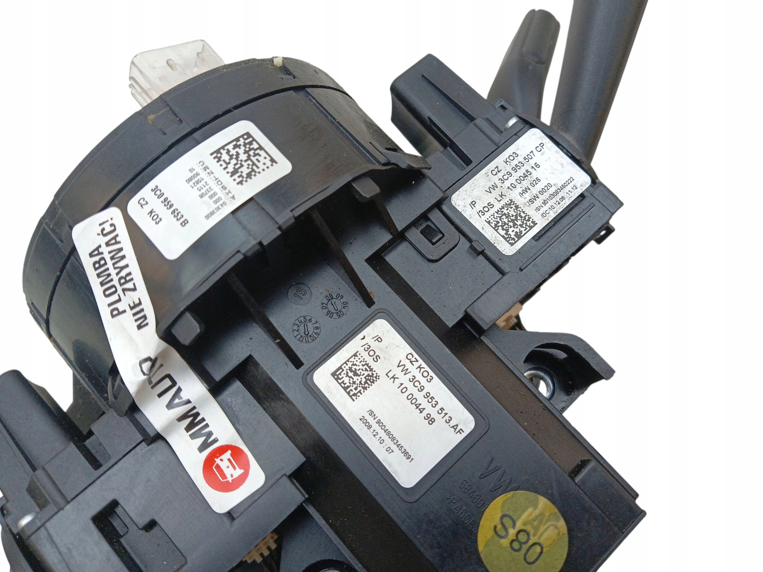 DEVIO LUCI TERGICRISTALLO TERGI DEVIO LUCI DEVIO ANELLO airbag VOLANTE VOLKSWAGEN PASSAT B6 3C9953513AF