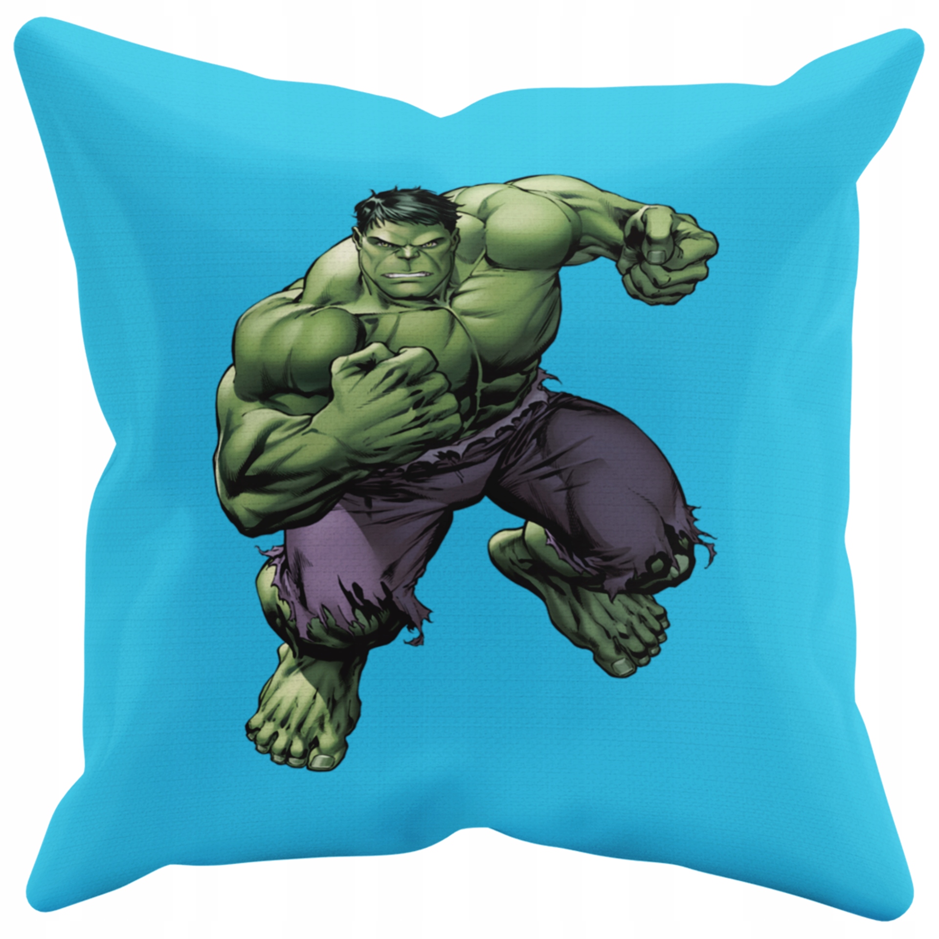 POSZEWKA NA PODUSZKĘ JAŚKA DO PRZEDSZKOLA HULK + IMIĘ GRATIS Kolor dominujący odcienie niebieskiego