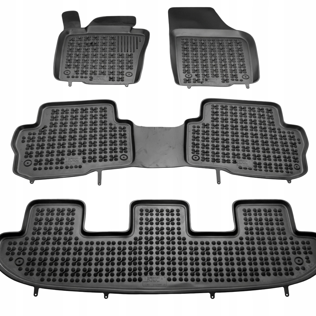 Vw Sharan Seat Alhambra 2010-2022 7-os Gumové Koberce s vysokým okrajom 3 cm