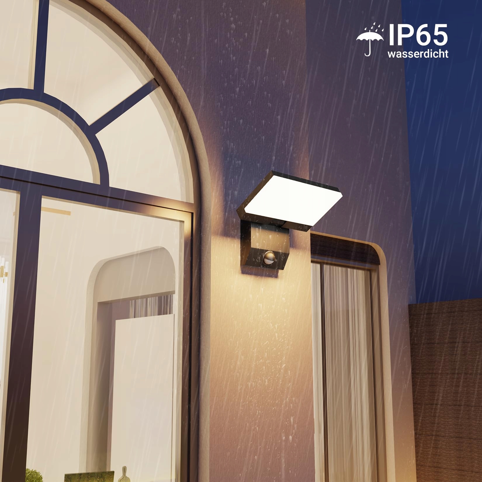 Lampa Zewnętrzna LED Z Czujnikiem Ruchu Obrotowa Ciepła IP65 24W K-BRIGHT — miniatura 5
