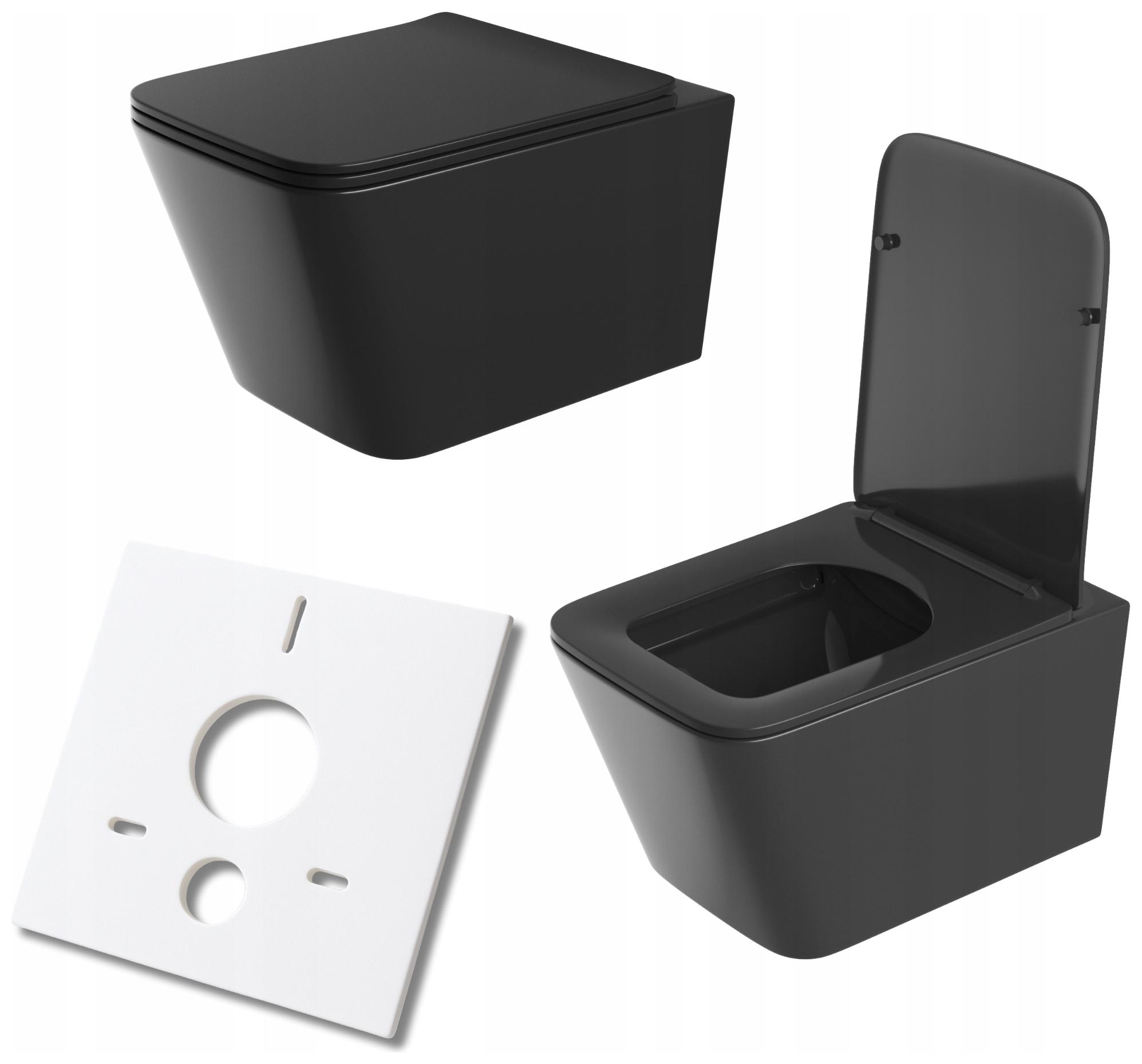 Wc Závěsná Mísa Černá Bez Okraje Wc Sedátko Dax