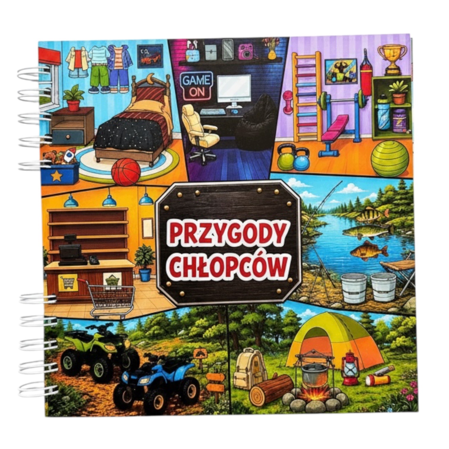Dobrodružství chlapců, kniha na suchý zip, album ve formátu 20x20