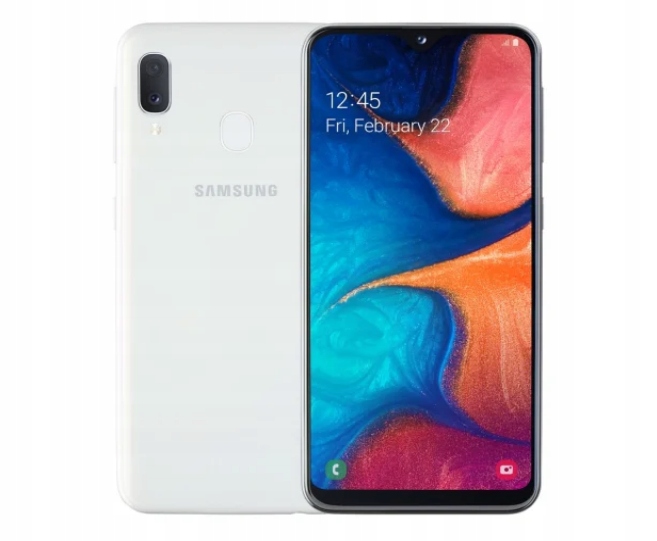 

Samsung Galaxy A20E A202 Biały +etui +szybka Ładow