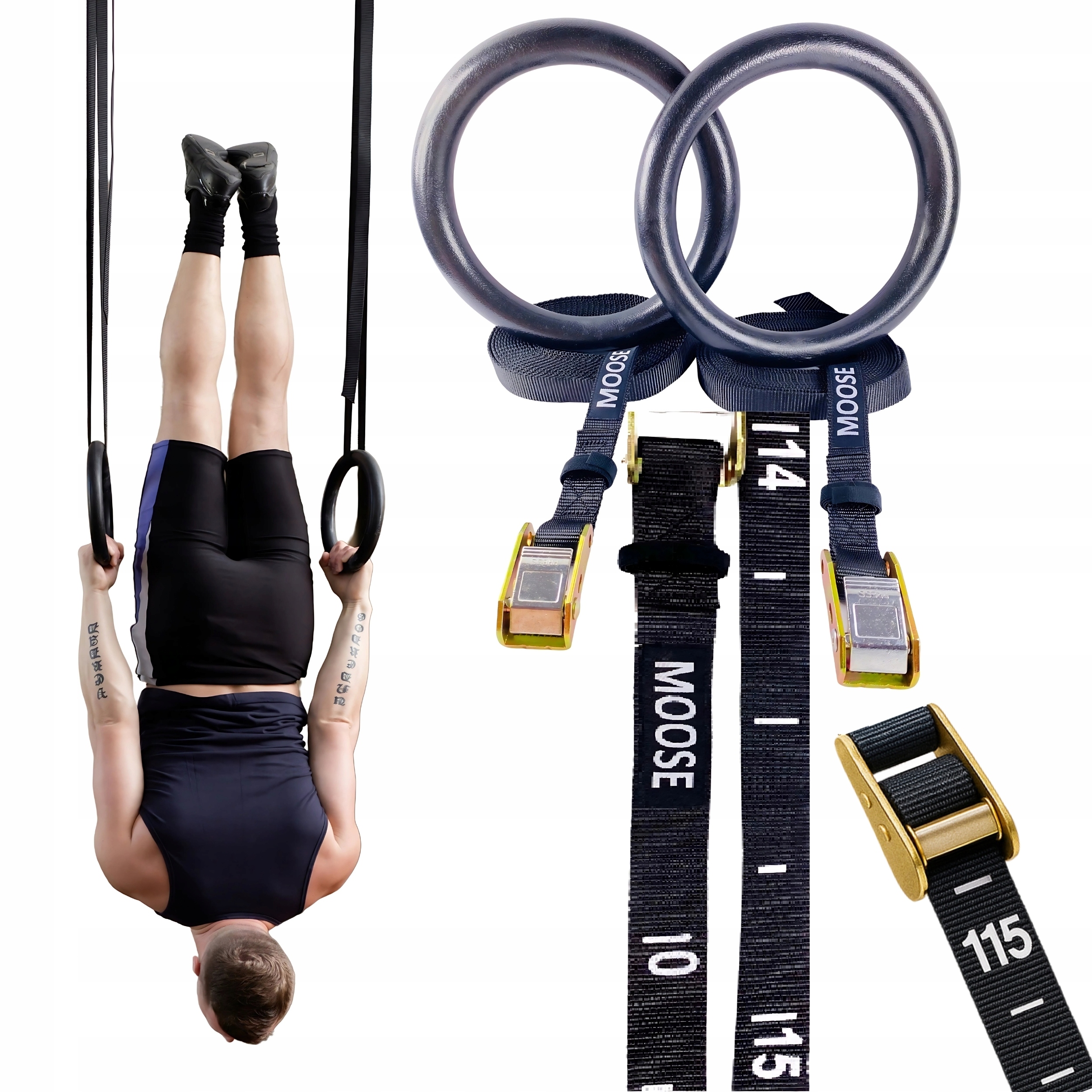 Kółka Koła Obręcze Do Podciągania Fitness Z Miarką Podziałką Wielofunkcyjne