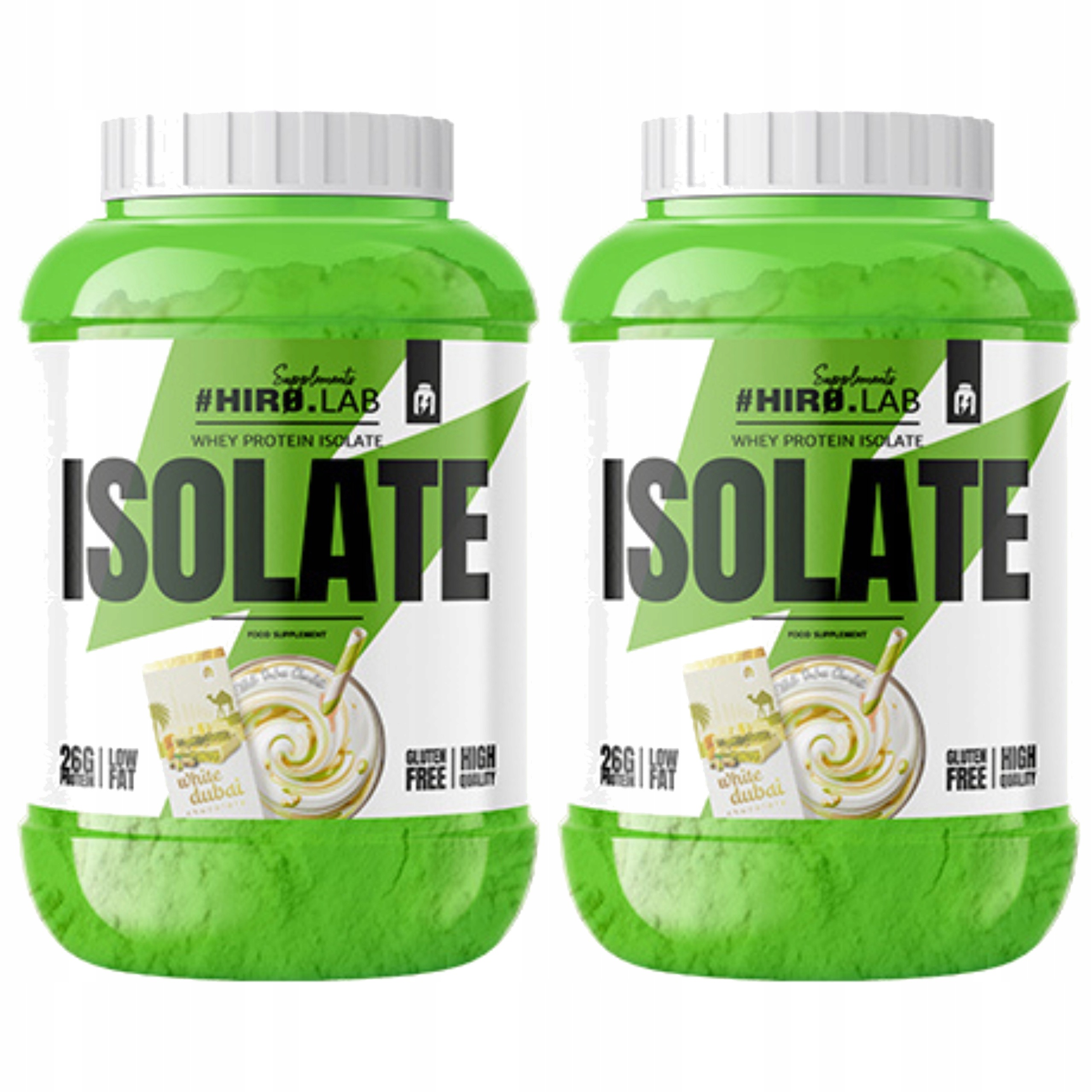 2x Protein Wpi Whey Protein Isolate Izolat Doplněk Stravy 1800 g Čokoláda Dubaj Hi