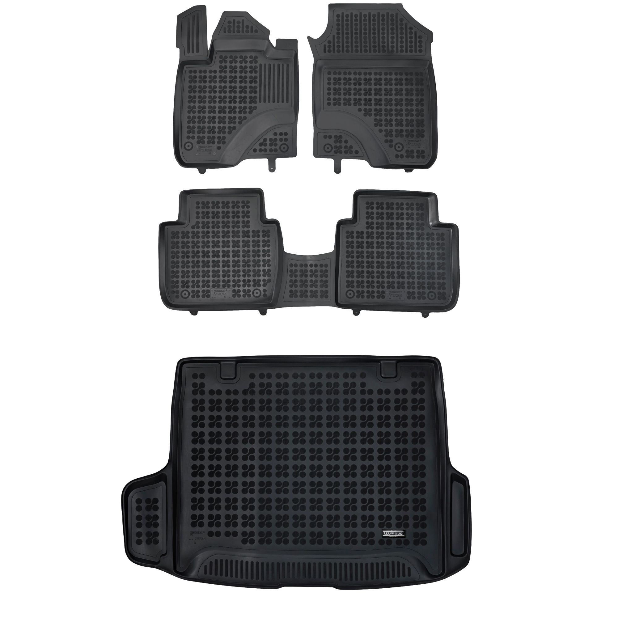 Sada koberčekov čierna gumová rohož čierna pre Honda Zr-v od roku 2023