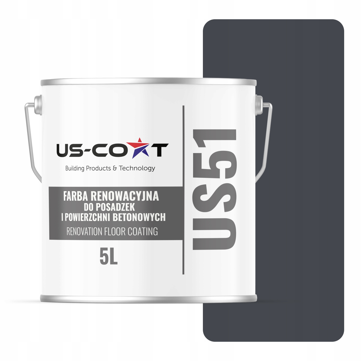 Farba Na Renováciu Podláh Betón Garáž Grafitová RAL7024 Mat 5 L