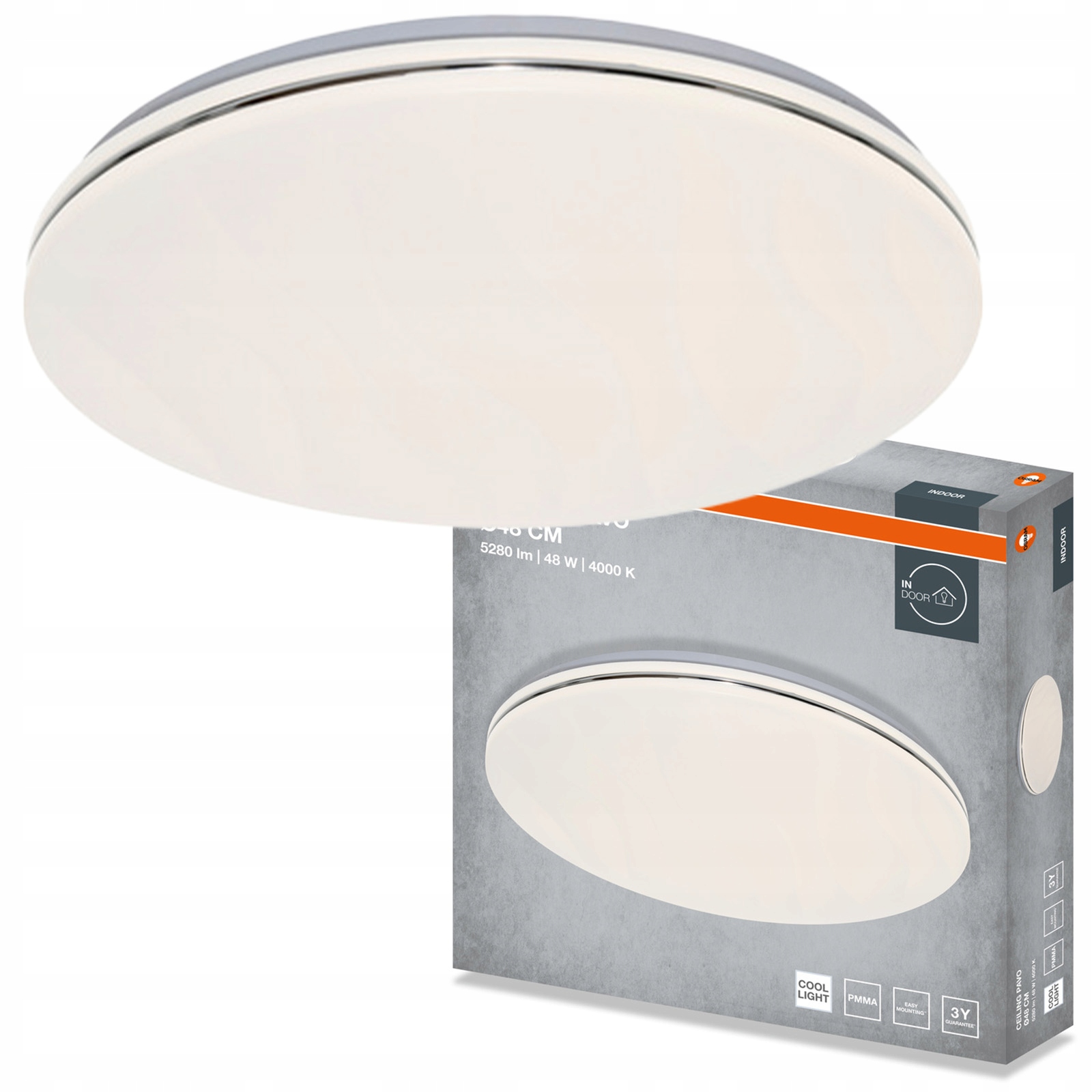Stropné Svietidlo Nástenná lampa Panel 48W 3360lm 4000K Osram