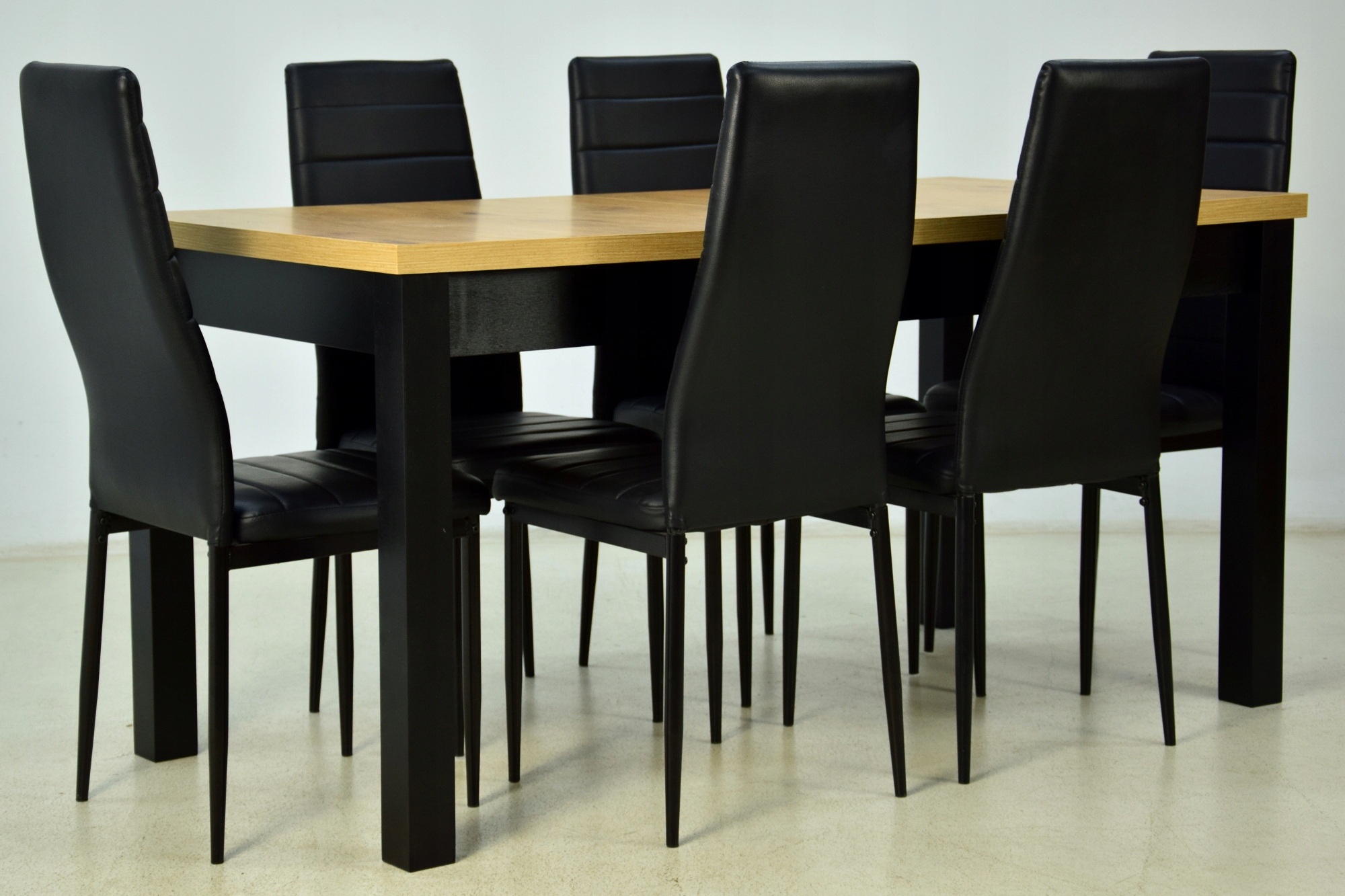 Rozkładany stół do 2m + 6 krzeseł EKO do KUCHNI Kod producenta S-18 80x160/200 Ch-1