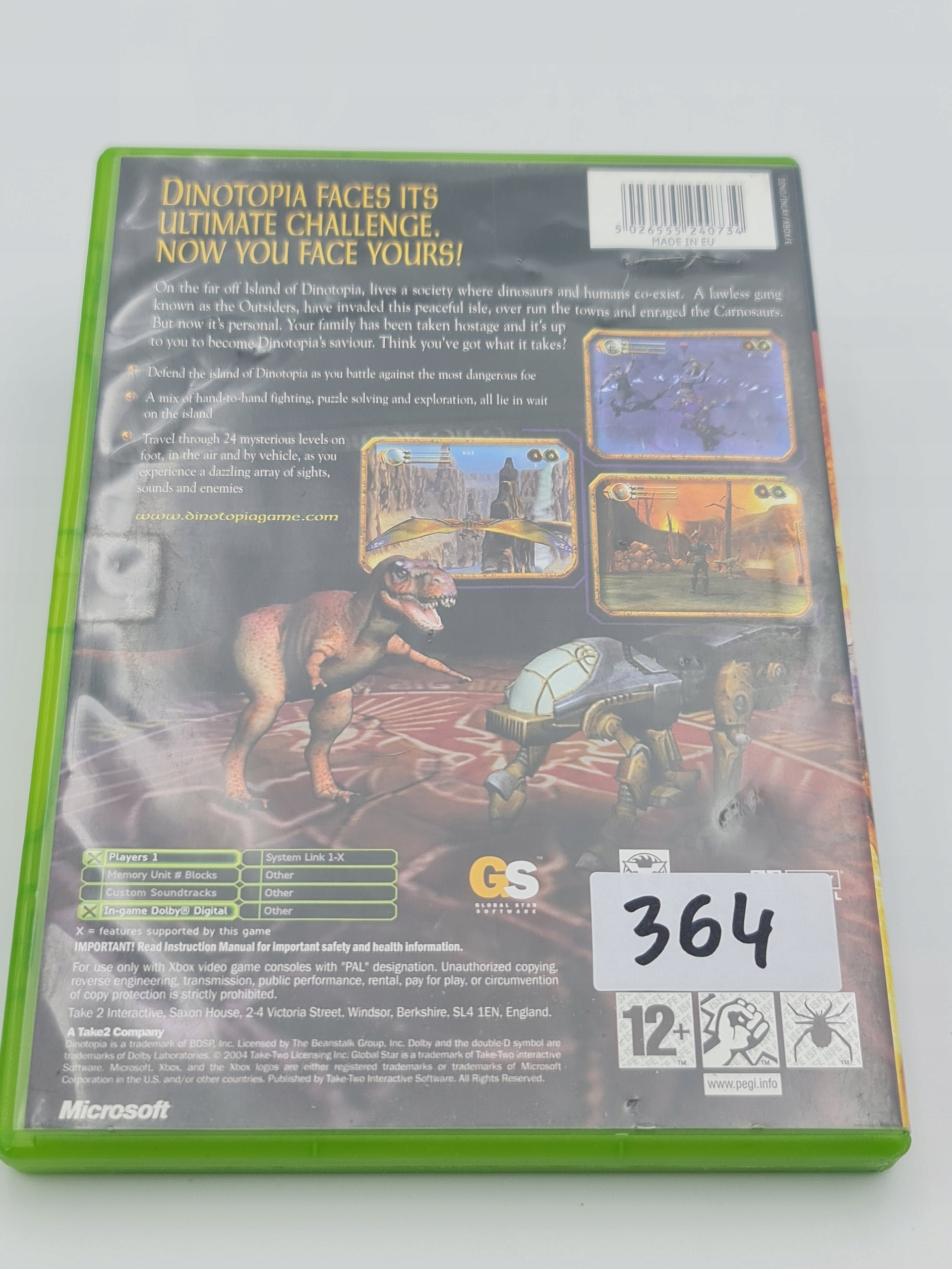XBOX DINOTOPIA THE SUNSTONE ODYSSEY Platforma Microsoft Xbox