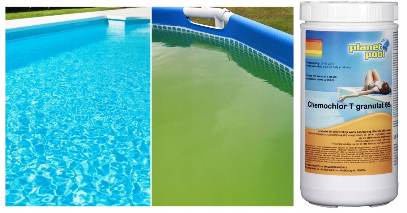 CHLOR SZOK DO BASENU GRANULAT CHLOROWANIE SZOKOWE CHEMIA BASENOWA BASEN 1kg Marka Planet pool