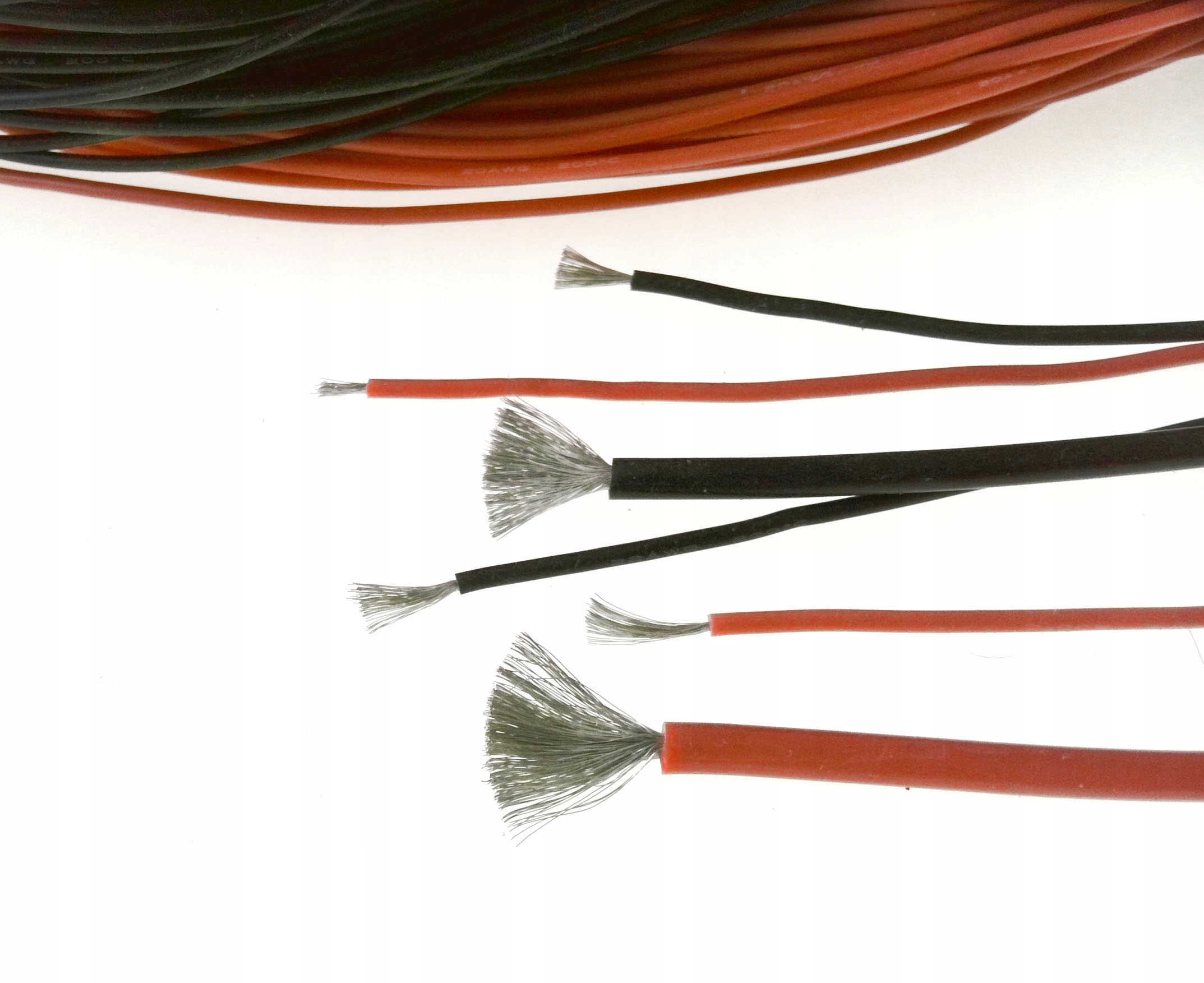 [STcs] KABSIL05 przewód silikonowy Czerwony Cu 0,5mm2 b. elastyczny _x5mb