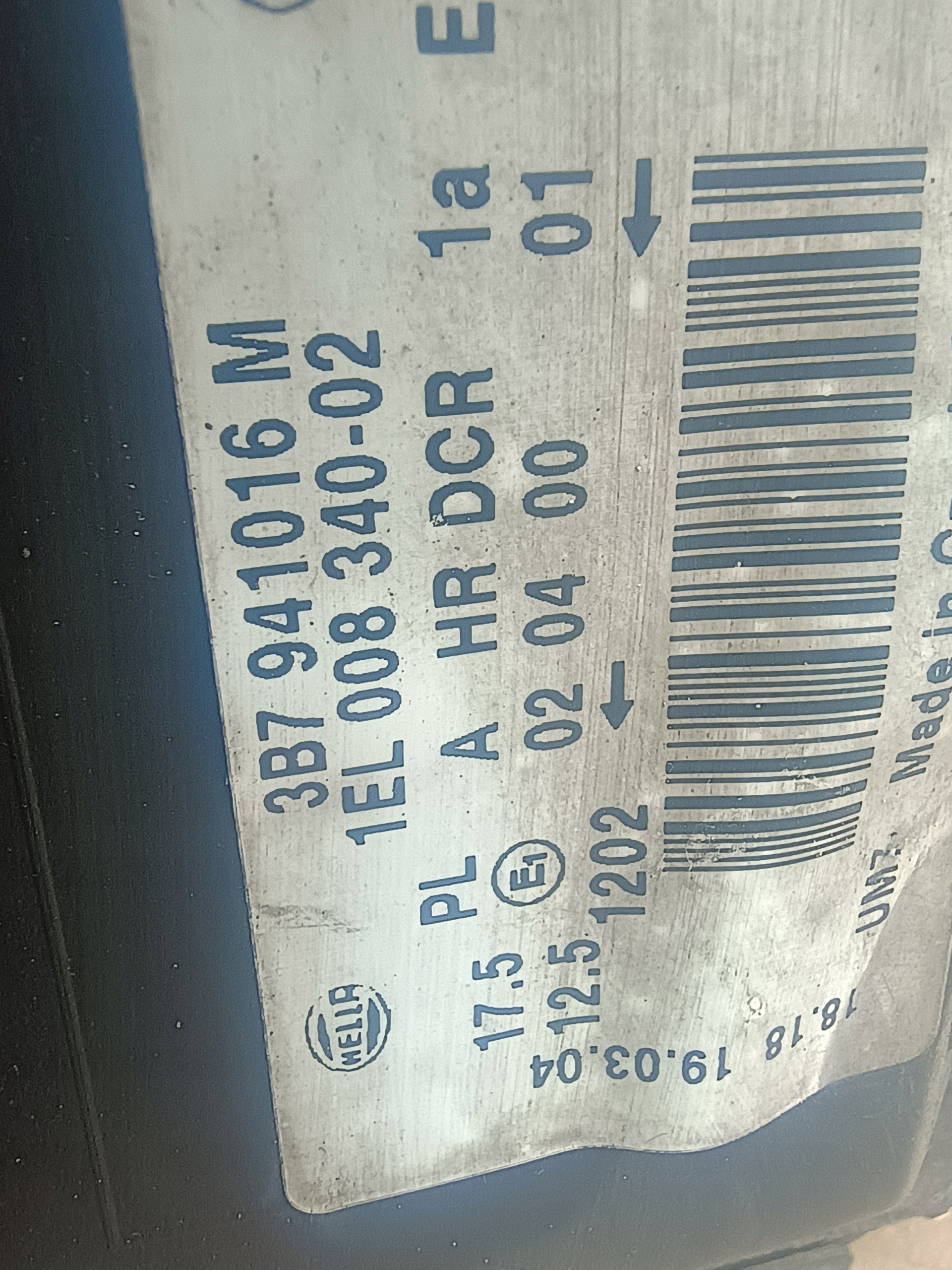 light front right XENON VW PASSAT B5 LIFT