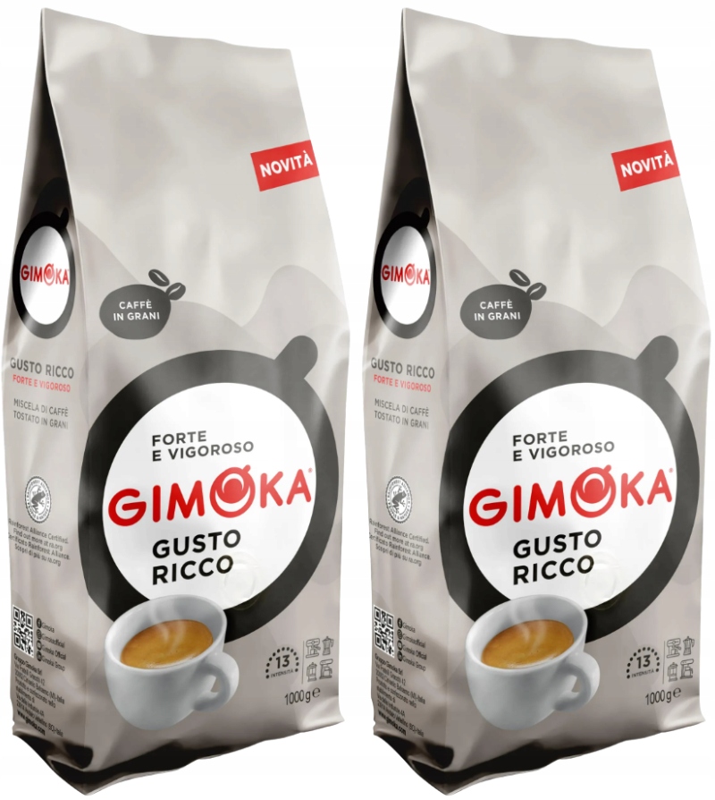 Levně Gimoka Gusto Ricco káva káva Arabica Robusta 2x1 kg