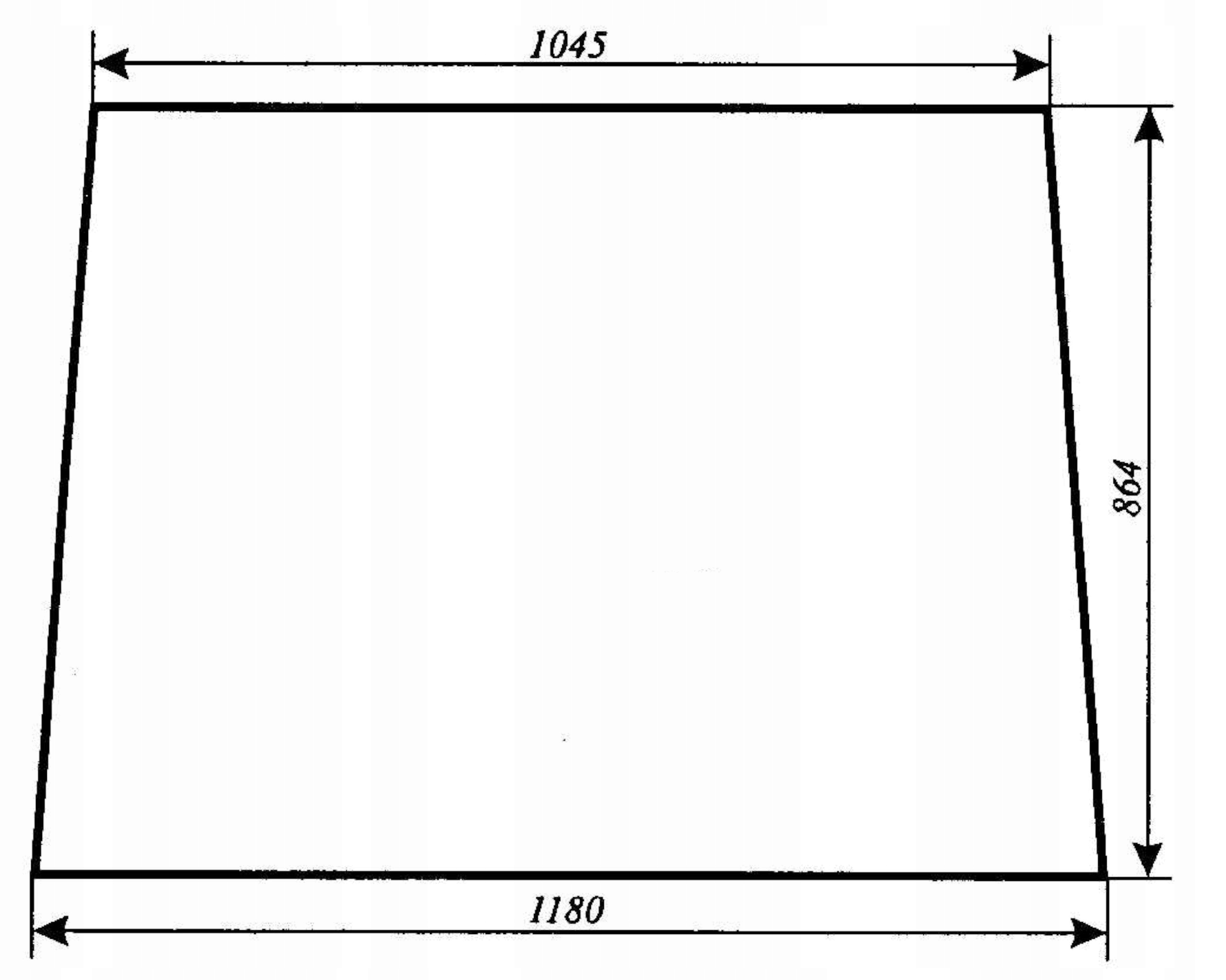 sklo Massey Ferguson 3000 3100 3600 přední zelená