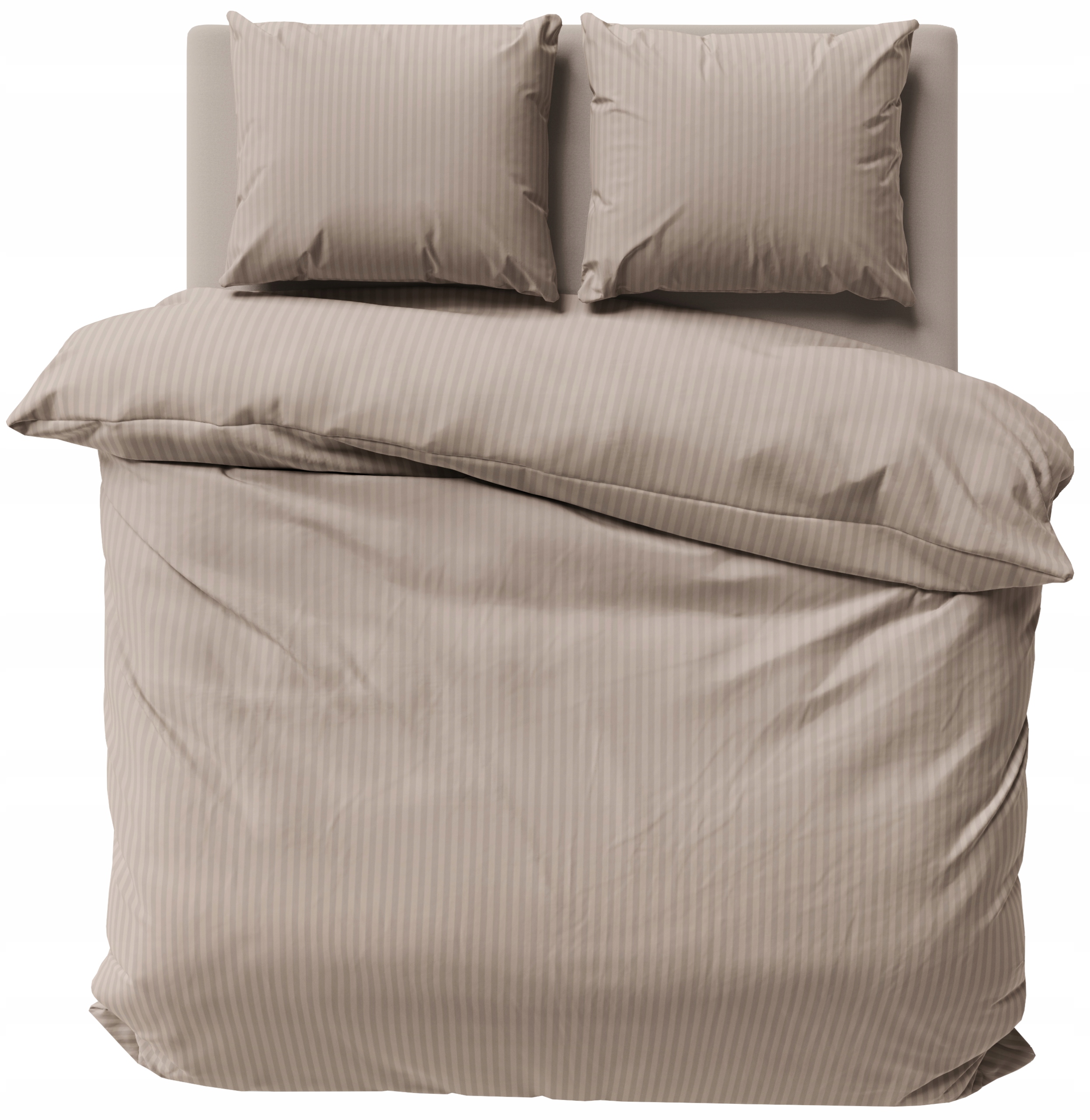 Povlečení Bavlněné Béžové Taupe 180X200, Saténová Damašková Barva