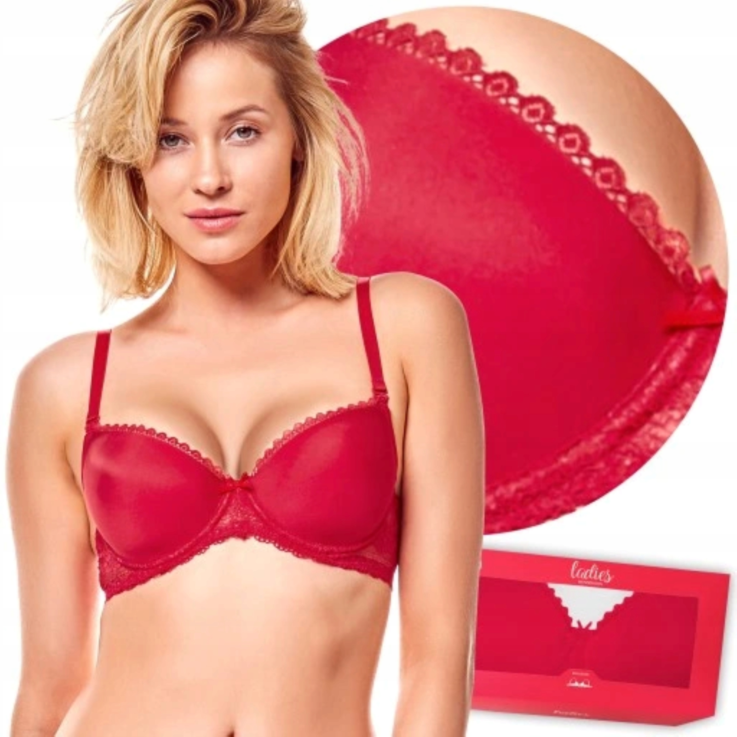 Henderson push-up podprsenka Julietta/kassidy 43286 červená velikost 75F