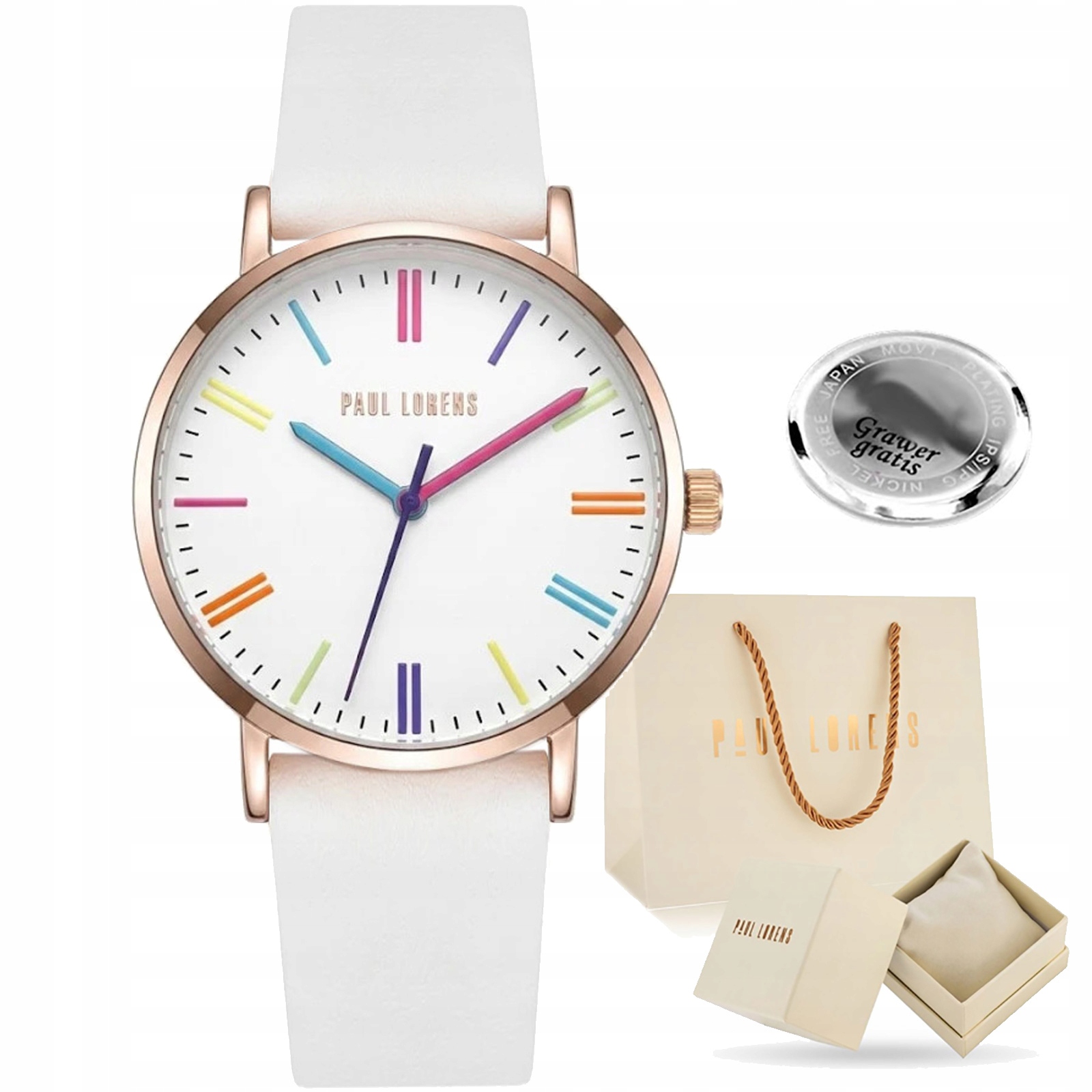 Vkusné dámské hodinky Paul Lorens Kalama, efektní ciferník Gravírování