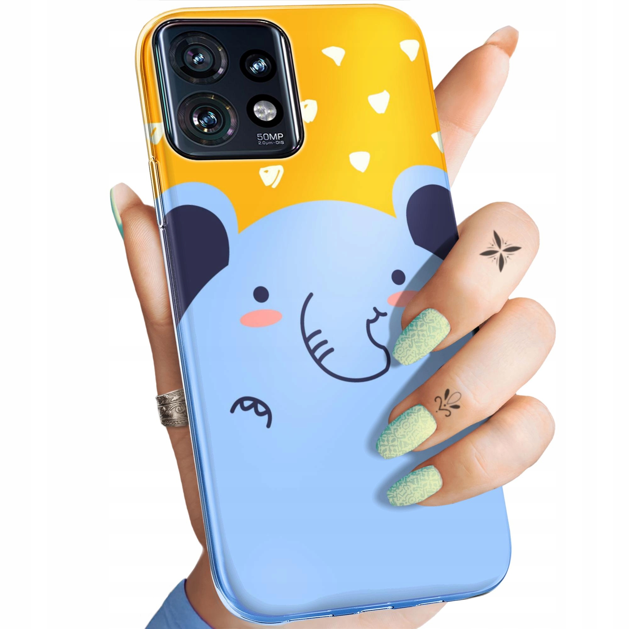 Etui Do Motorola Edge 40 Pro Słoń Słonie Słoniki Obudowa Pokrowiec
