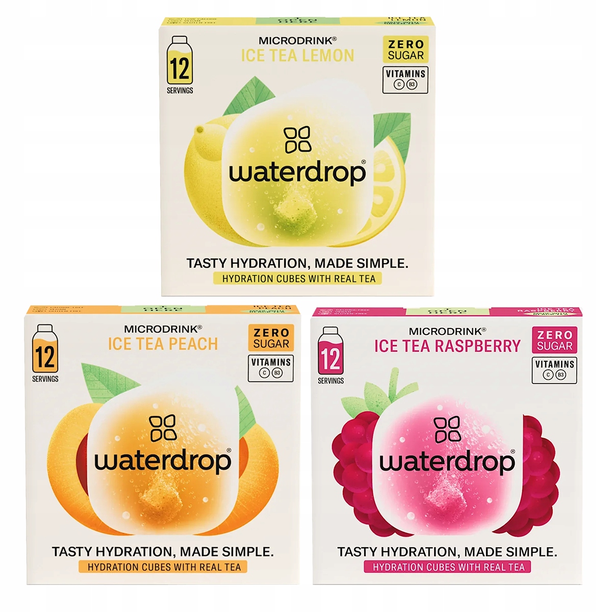 Waterdrop Microdrink Peach Lemon Raspberry Ice Tea Zestaw