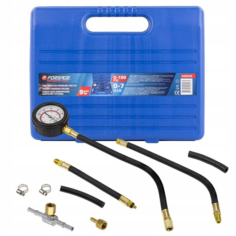 Sada testeru měření tlaku vstřikování paliva 0-7bar 8el