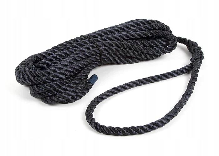 LINA ŻEGLARSKA CZARNA CUMOWNICZA CUMA Z PĘTELKĄ OKIEM 10 metrów FI 10mm