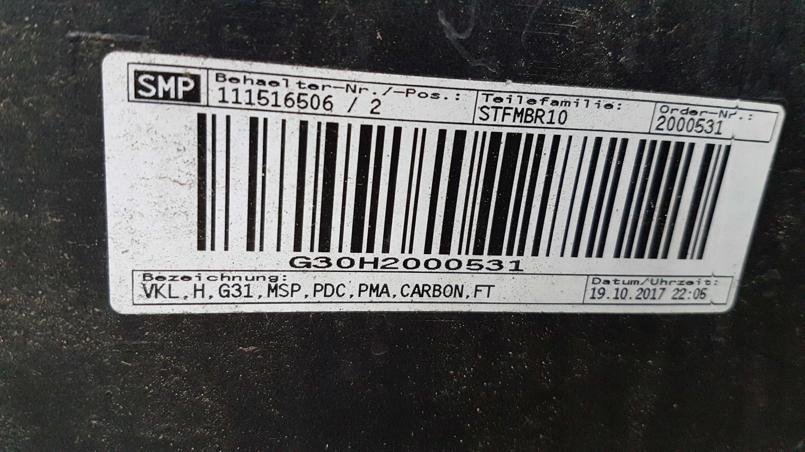 bumper rear BMW SERIA 5 G31 m-packet