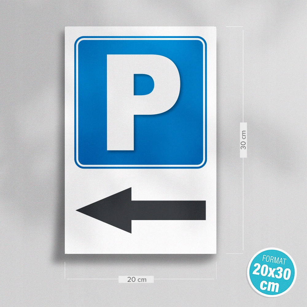 Tabliczka kierunkowa W LEWO PARKING 20x30 Marka inny