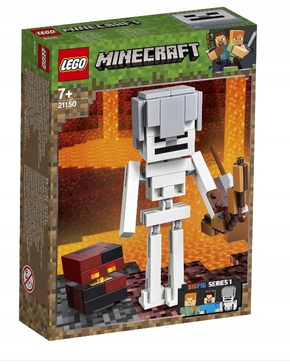 Lego Minecraft 21150 BigFig szkielet z kostką magmy