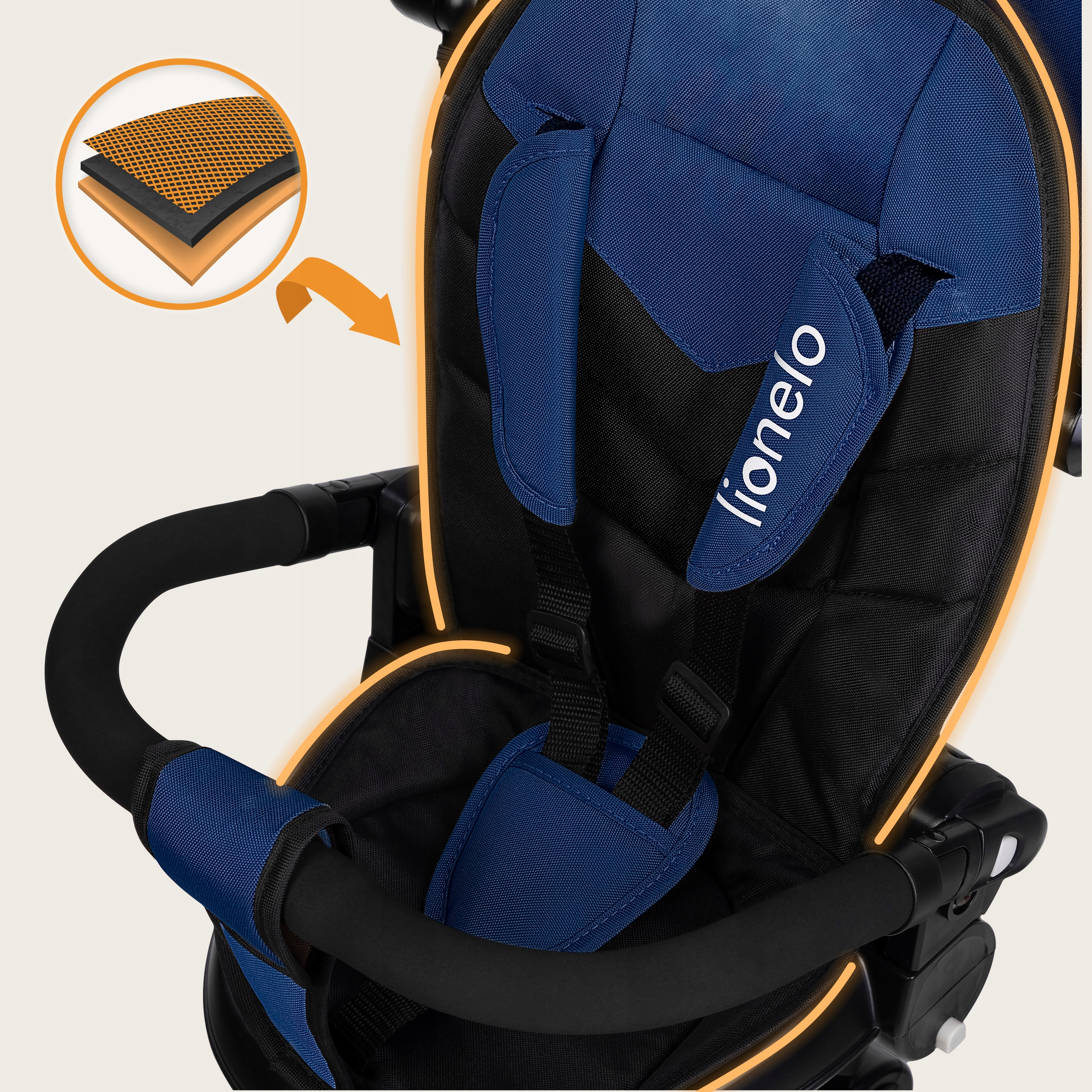 ROWEREK TRÓJKOŁOWY 2w1 OBRACANY REGULOWANY Z DASZKIEM LIONELO TRIS Model Tris Plus