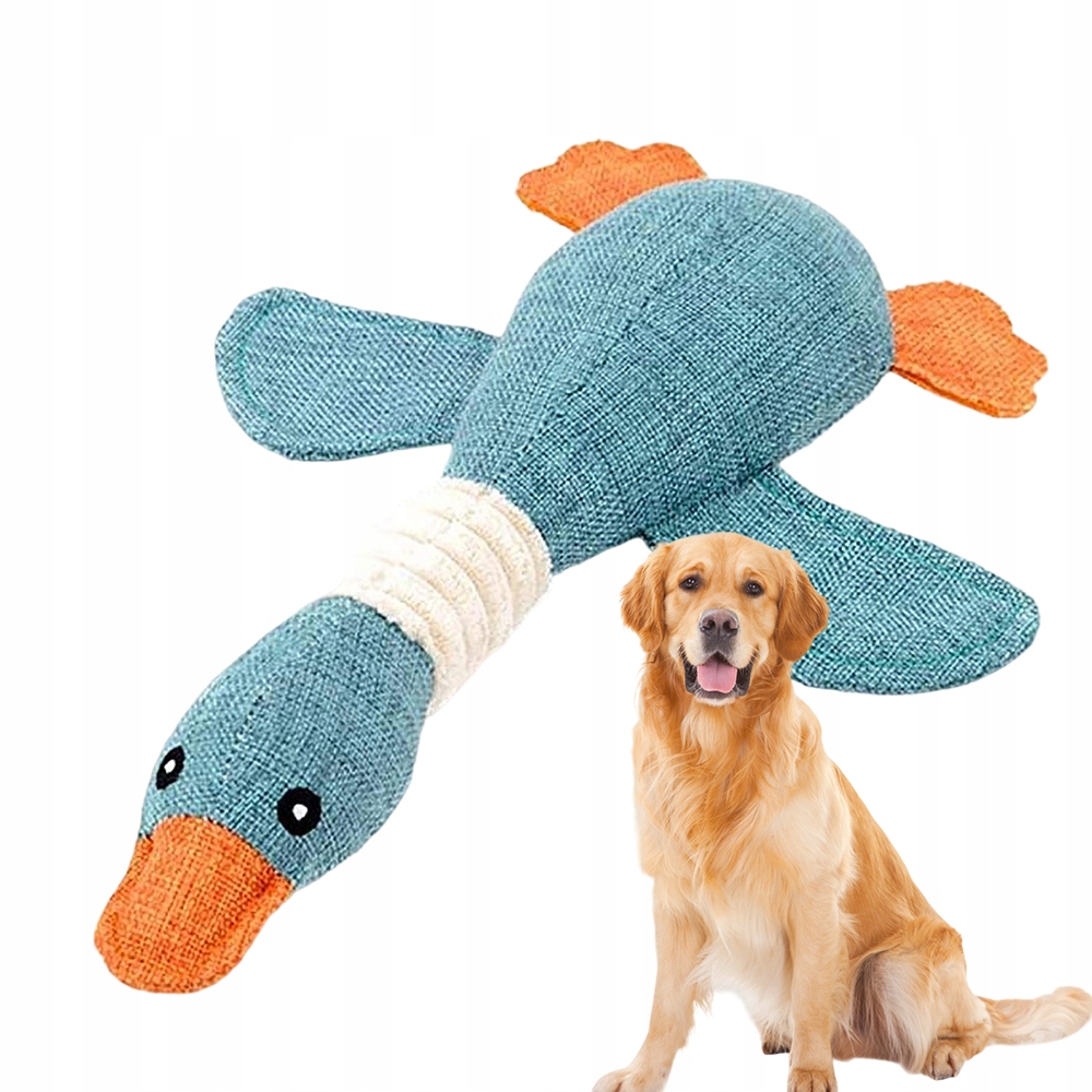 Levně Hračka Pro Psy Pro Kočku Plyšová, Měkká, Odolná 32 CM, Husa Modrá