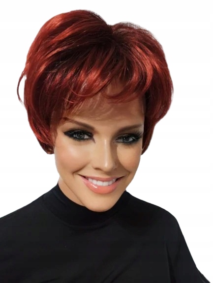 Krátká paruka Paig třešňový mix s efektem odrostu