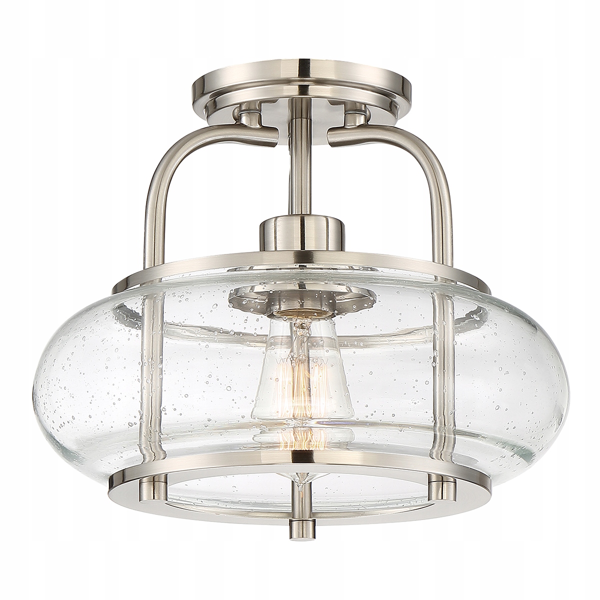 Quoizel Závesná lampa Trilogy Nikel Sklo 1xE27 60W СоюRa