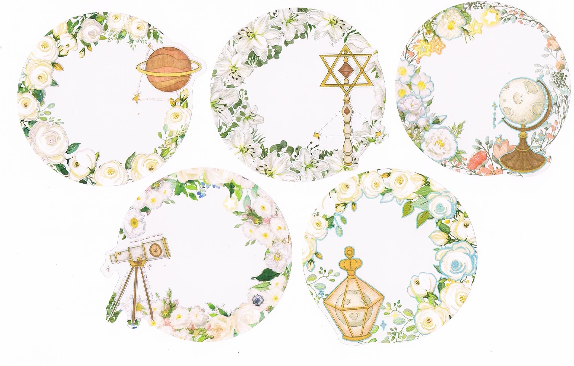 Naklejki Ozdobne Scrapbooking 10SZT Ramka Planety