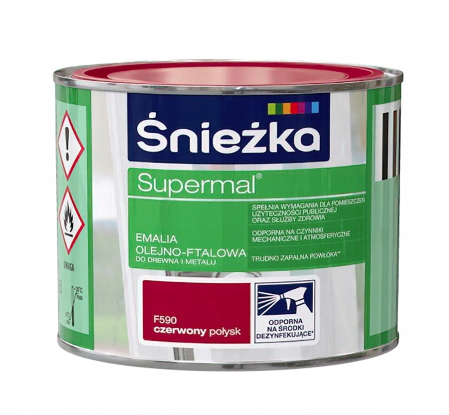 Farba Olejno-Ftalowa 200ml CZERWONY połysk RAL F950