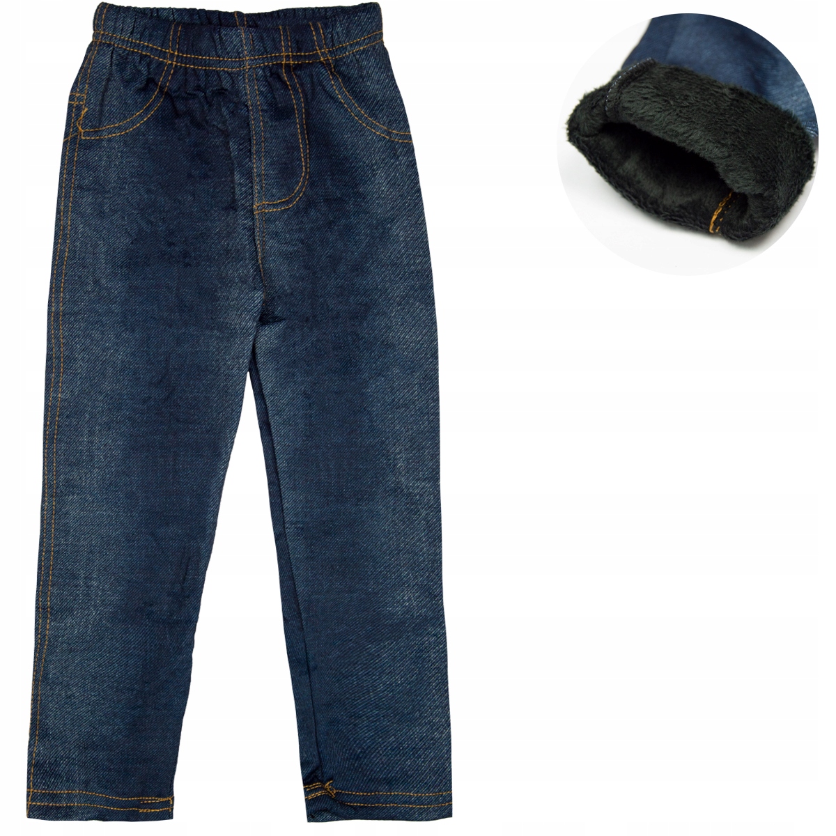 

Legginsy Ocieplane Futerkiem Ciepłe jeansy 134