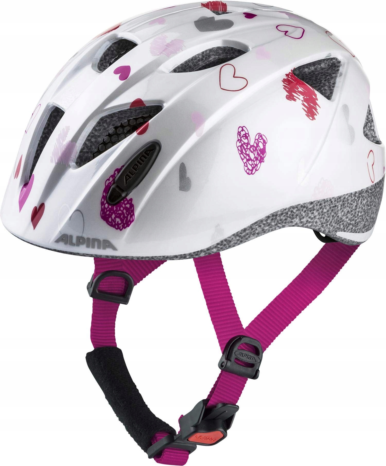 Kask Rowerowy Junior Alpina Ximo Rozmiar (47-51cm) White Hearts