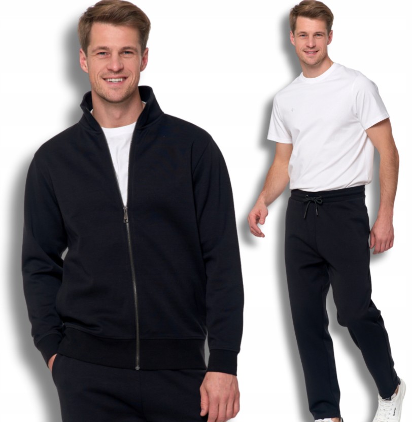 Pánská Teplákovka , tepláky a Mikina se stojáčkem , jednobarevný set Moraj XL