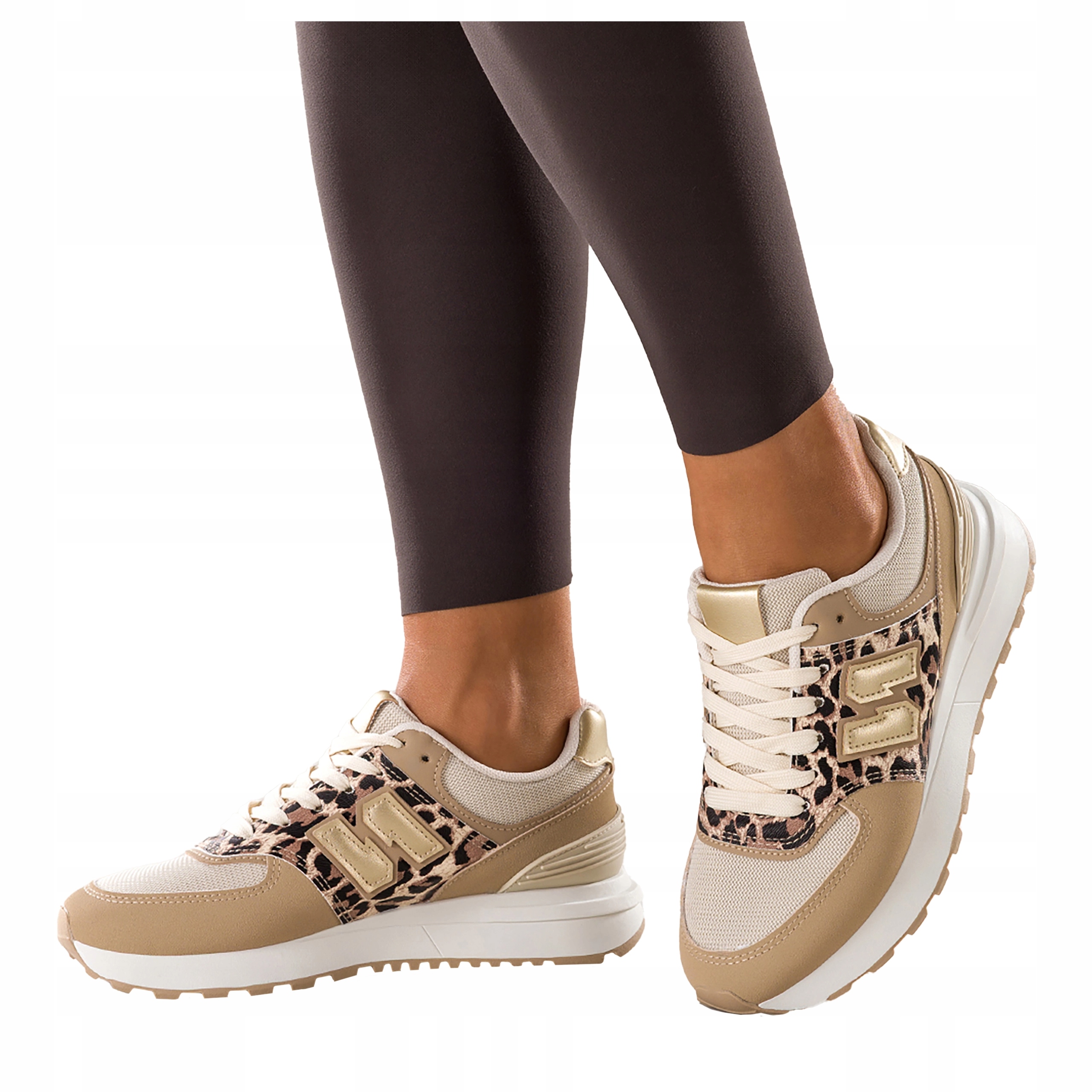 Béžové Tenisky Dámské Sportovní boty na platformě Pohodlné Stylové vel. 36