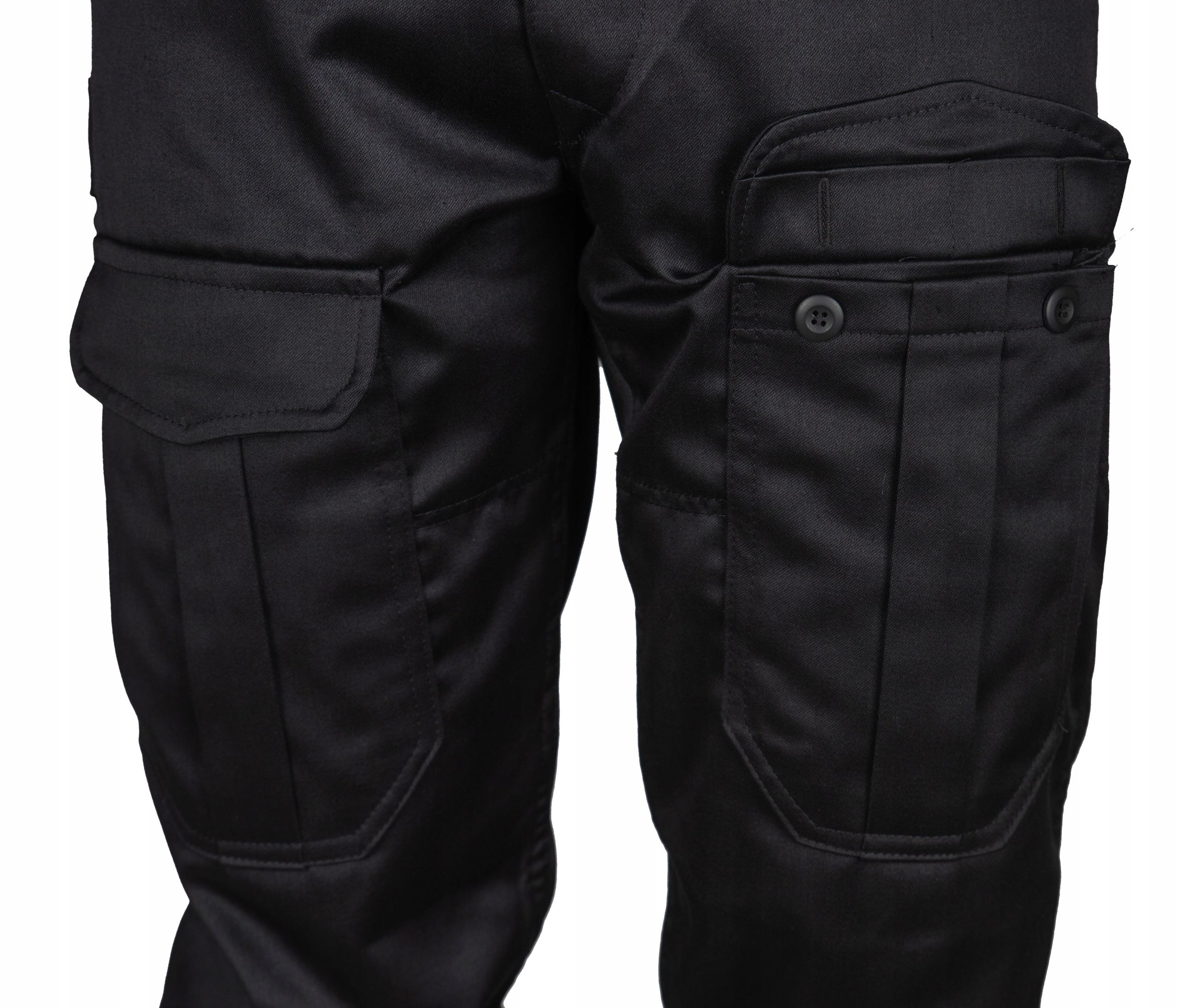 Spodnie Bojówki Czarne Policyjne OCHRONA roz. M Kolor czarny