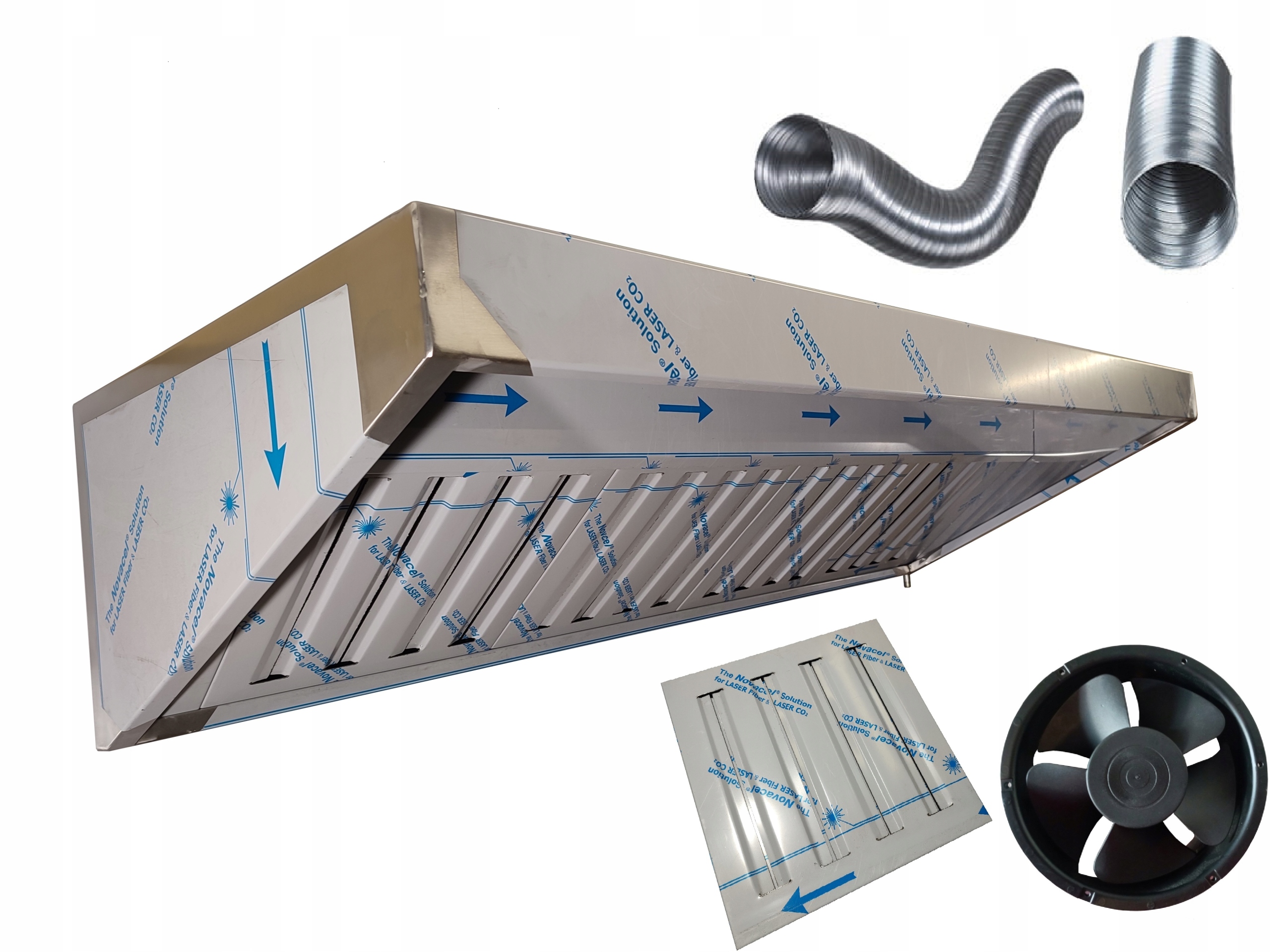 Okap Gastronomiczny 220x70x40 Filtry Wentylator Marka inna