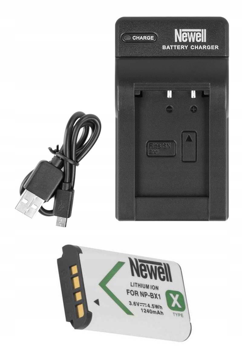 

Ładowarka Usb+akumulator Newell Do Sony NP-BX1