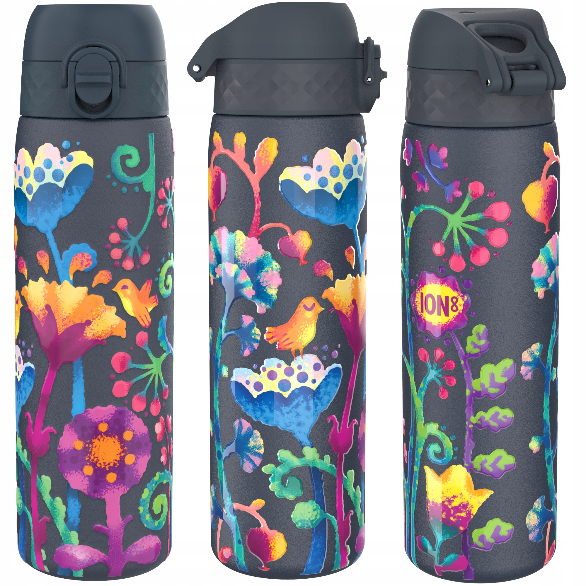 Termos Stalowy Termiczny Bidon Herbata Kwiatki ION8 0,5 L 500 ml