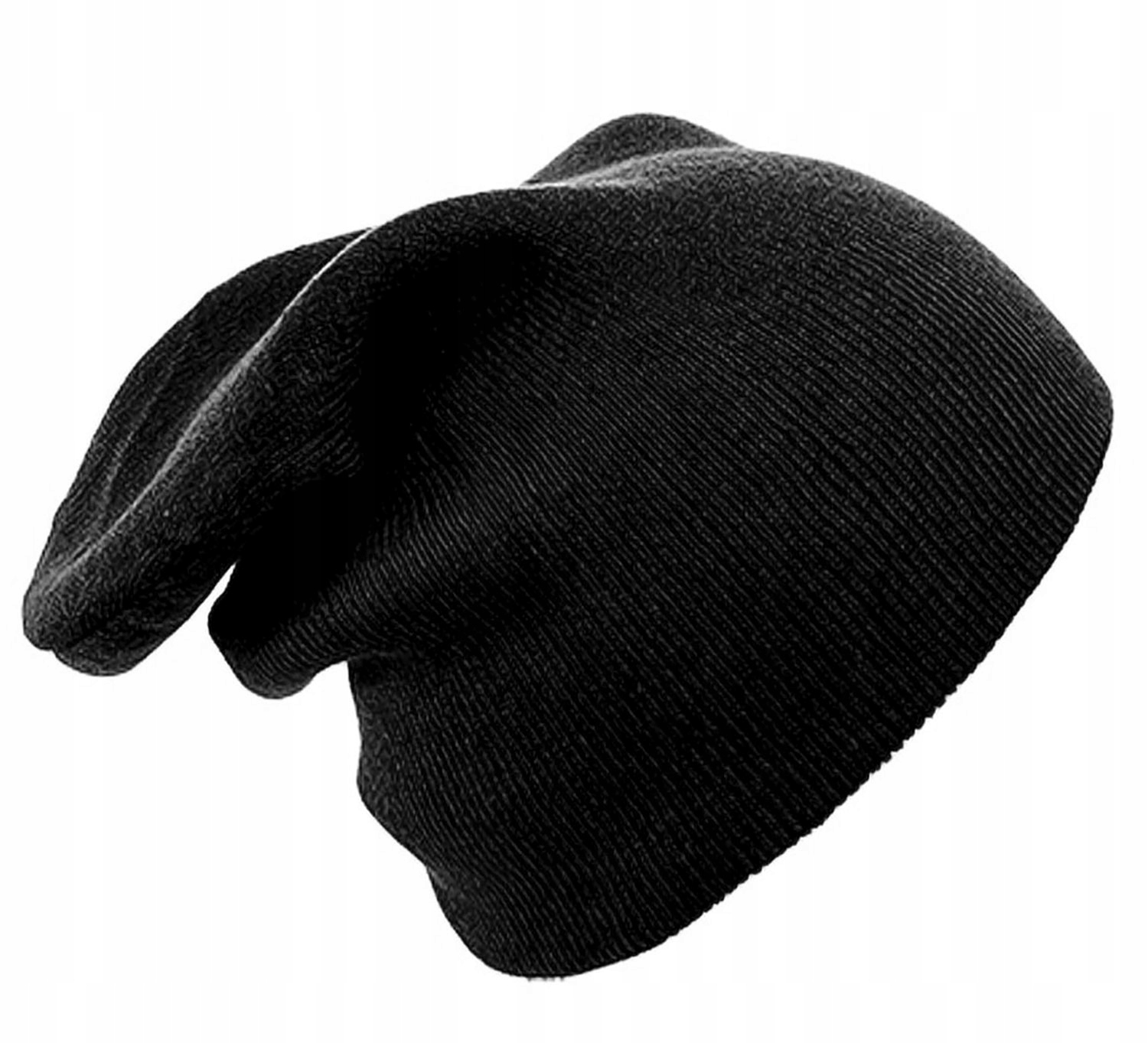 

Czapka Zimowa Krasnal Beanie Ciepła Gruba Czarna