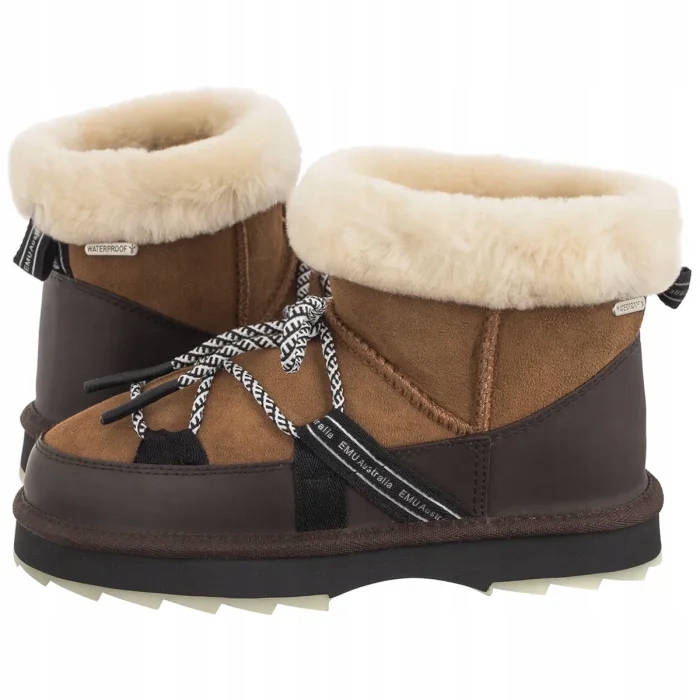 Dámské zateplené boty Emu Australia Blurred Micro Chestnut W13129
