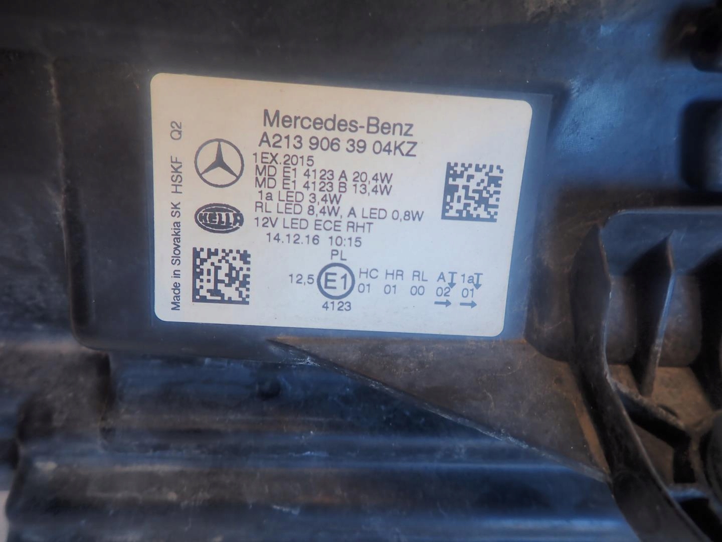 light front left MERCEDES E-KLASA W213 FULL LED