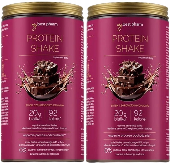 2 kusy ProteinSHAKE příchuť čokoládové brownie MyBestPharm hubnutí