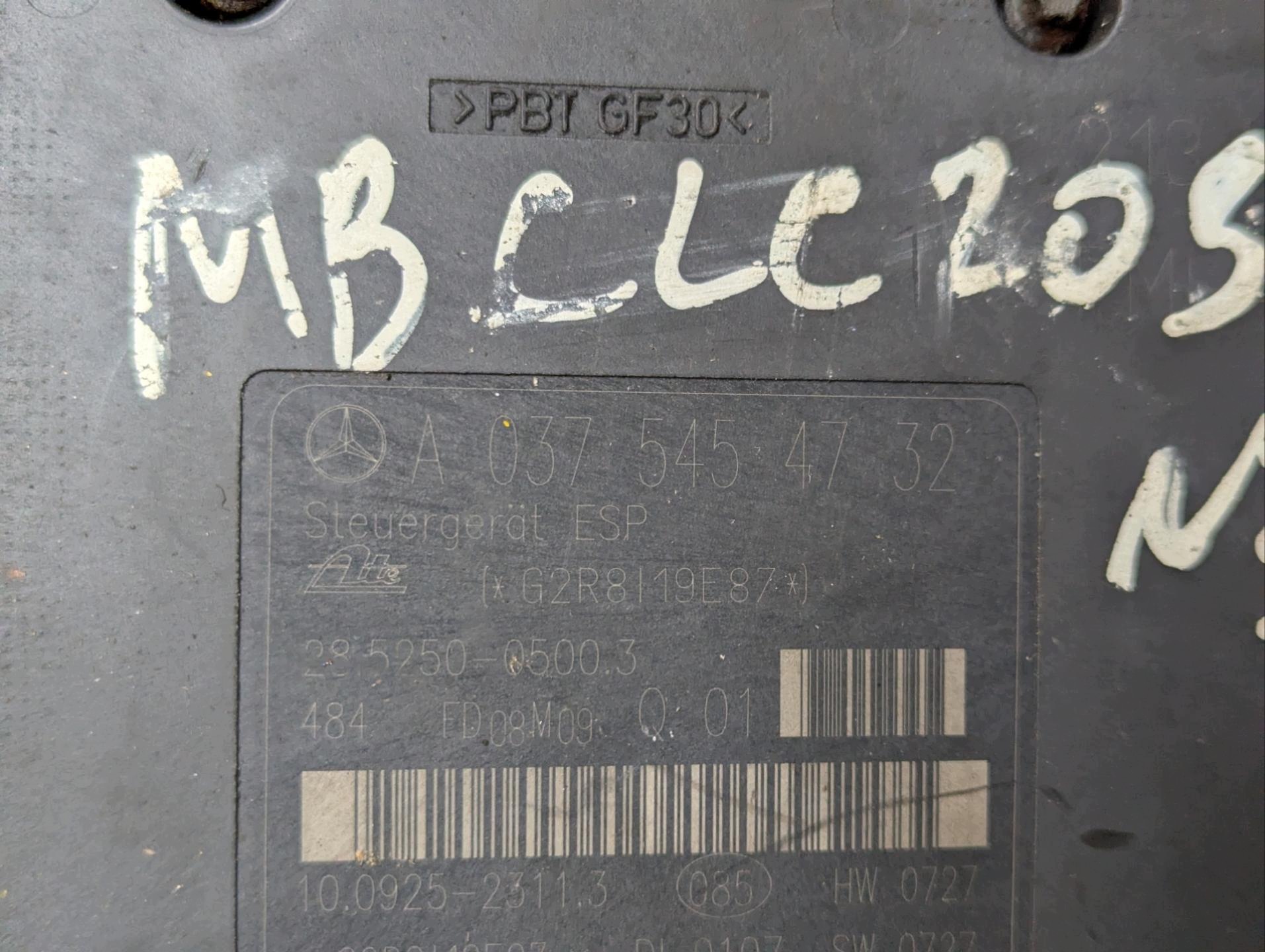 pompa ABS Mercedes-Benz CLC 1 2009 A0375454732