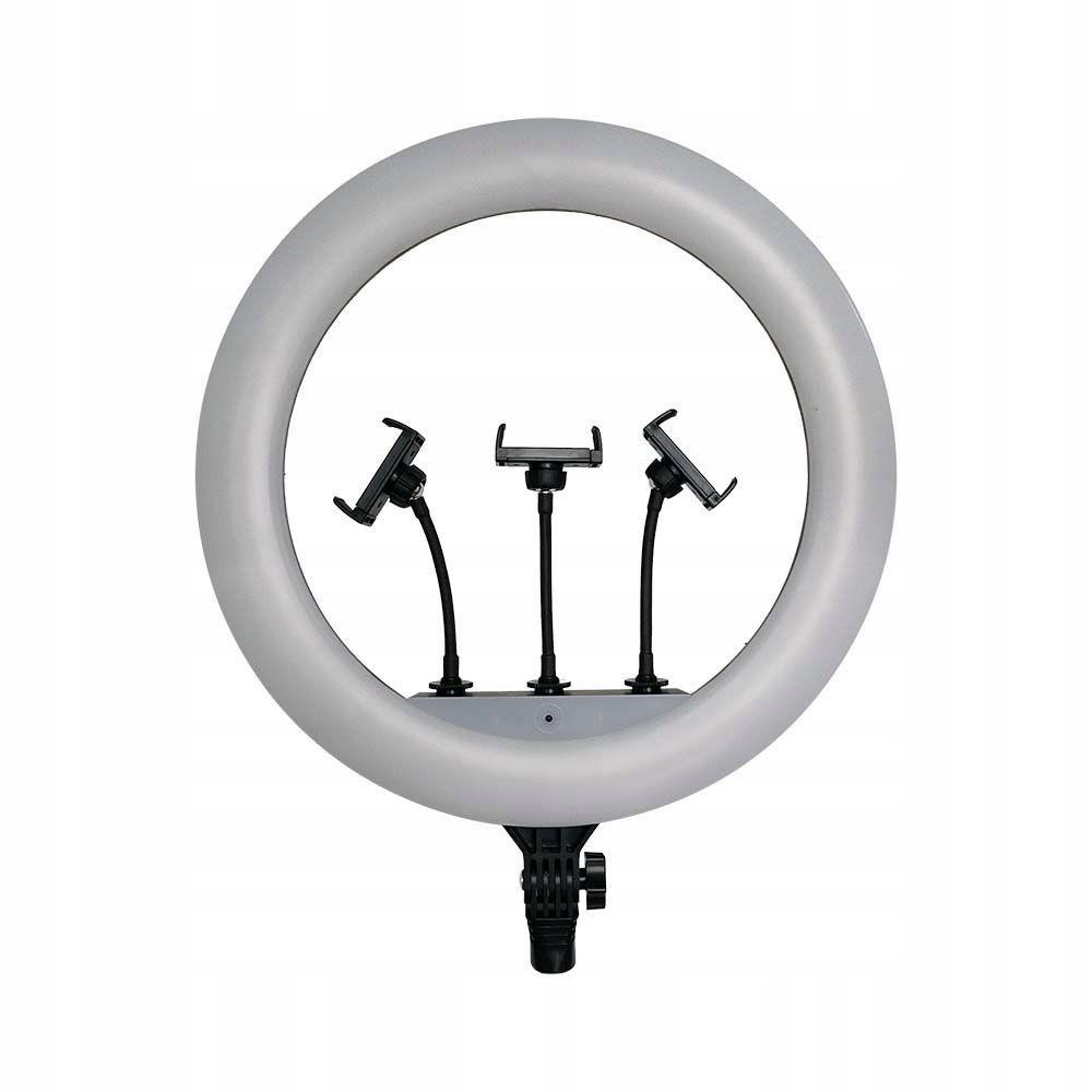 V-tac Led prstencová lampa pro 3 telefony 55W fi44cm stativ dálkový ovladač