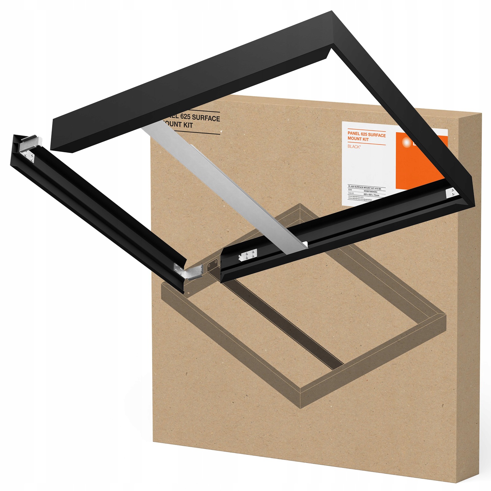 Rámeček na stěnu pro Led panely 62,5x62,5 H75 hliníkový Ledvance